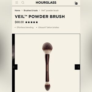 Hourglass Dual-Ended Veil Powder Brush new in sealed packaging